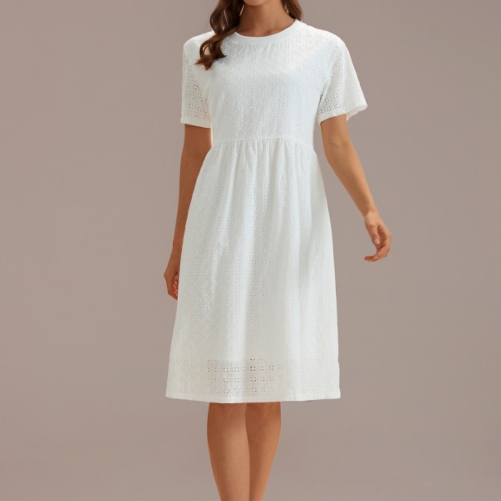 White Eyelet Dress